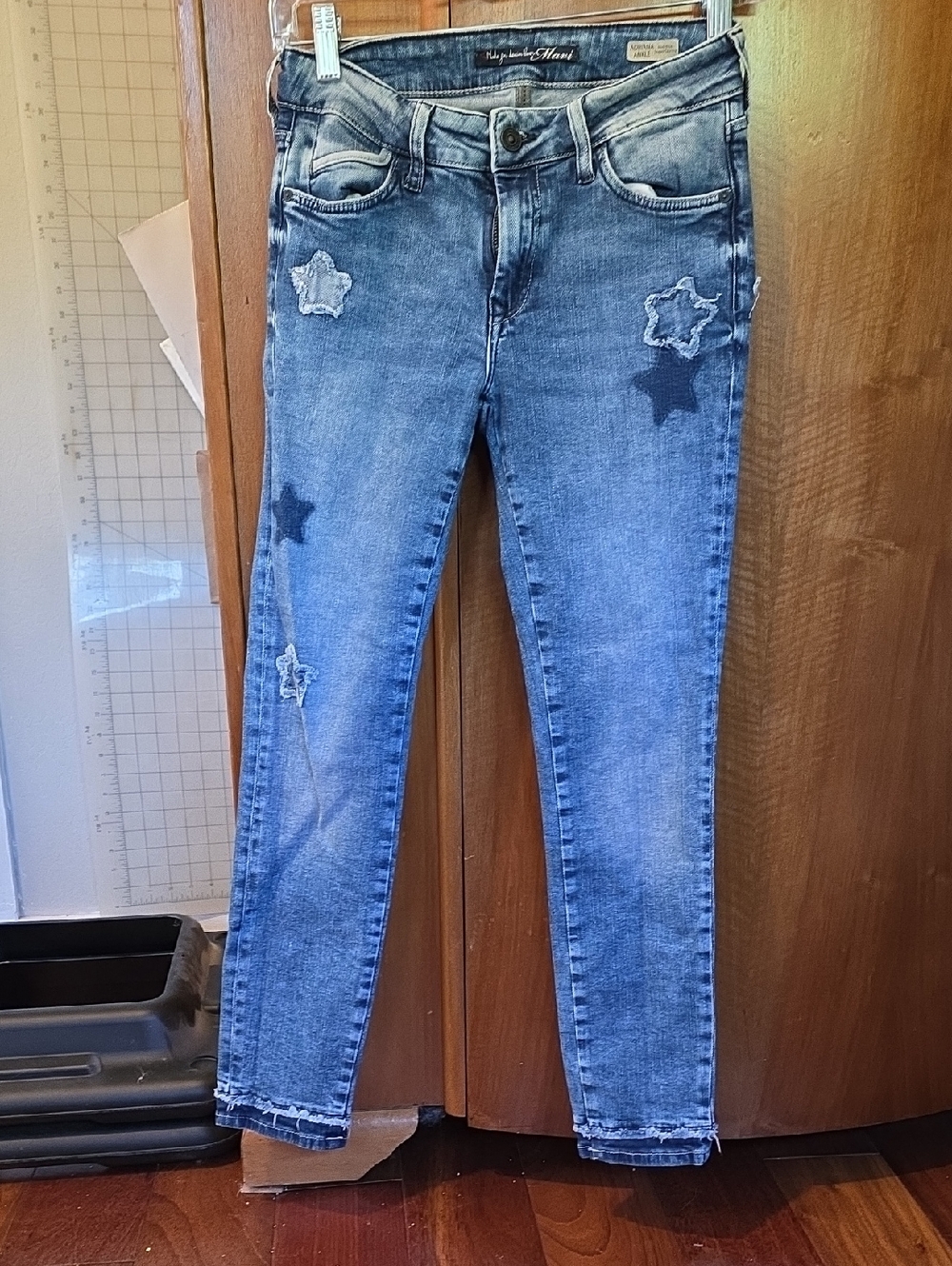 Mavi Adriana Ankle Blue Star-Appliqué Skinny Jeans - Women